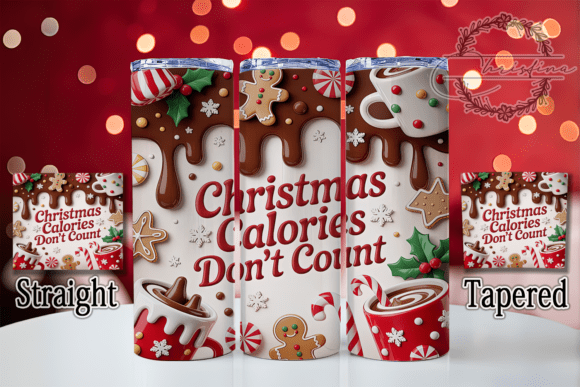 3D Funny Christmas Calories Tumbler: Elevating Holiday Drinkware with Digital Design