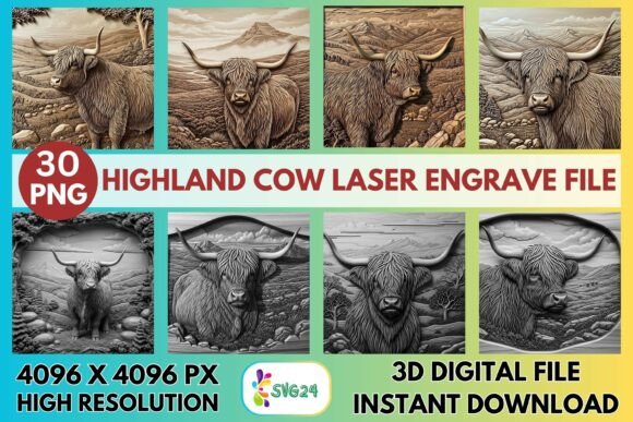 3D Highland Cow Laser Engrave File: A Guide for Makers