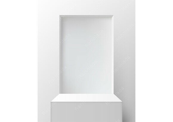 3D Minimalist White Podium Showcase: Elevating Product Presentation