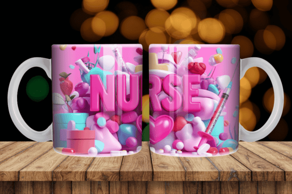 3D Nurse Mug Tumbler PNG Mug Wrap PNG: The New Standard for Custom Sublimation