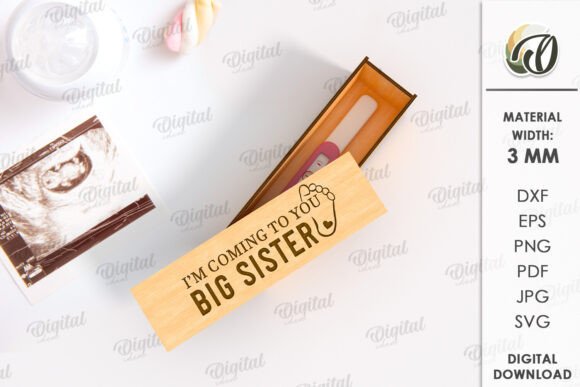 3D Pregnancy Test Box Laser Cut Design