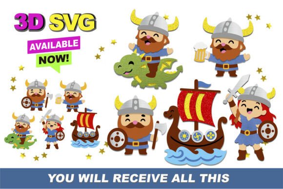 Bridging Myth and Modernity: The Rise of Viking Kawaii 3D SVG in Digital Crafting