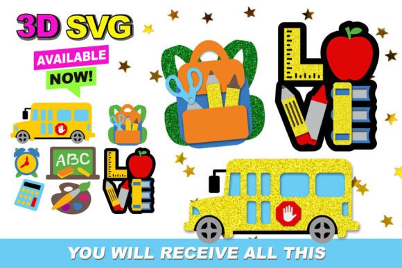 Bringing Classroom Creativity to Life with School Teacher 3D SVG Designs