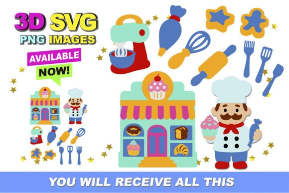 Cake Shop 3D SVG and Clipart: A Strategic Asset for Creators