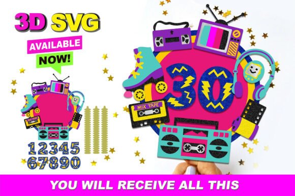 Cute 90s Cake Topper 3D SVG: A Practical Evaluation