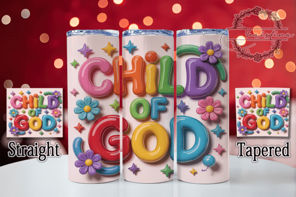 Designing with the 3D Inflated Child of God Tumbler Graphic for Modern Drinkware