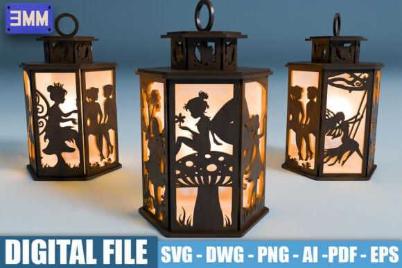 Enchanting 3D Fairy Lantern Laser Cut Files