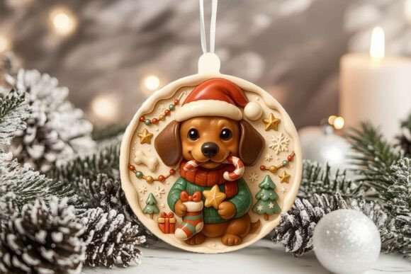Evaluating the 3D Porcelain Dachshund Dog Xmas Ornament Digital Design