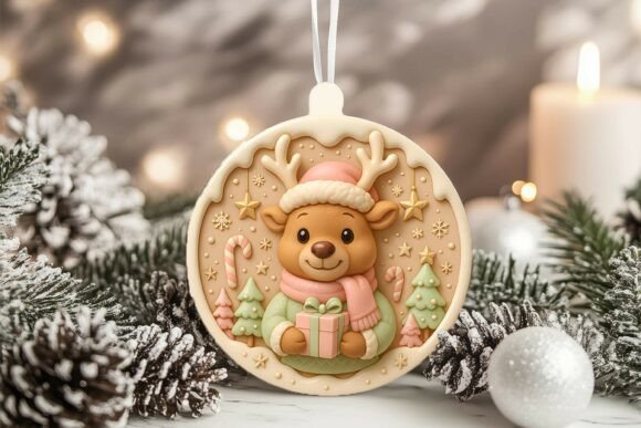 Evaluating the 3D Porcelain Reindeer Christmas Ornament Digital Asset for Holiday Production