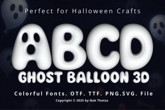 Ghost Balloon 3D: A Playful Spooky Typeface