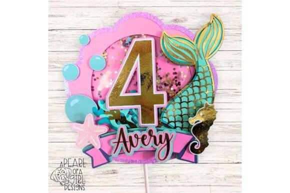Mermaid Cake Topper SVG: 3D Design Guide