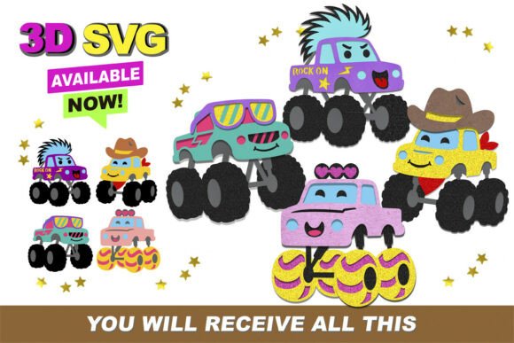 Monster Truck 3D SVG: Elevate Your Visual Design