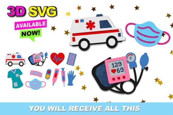 Nurse 3D SVG: Elevating Your Creative Projects with Depth and Detail