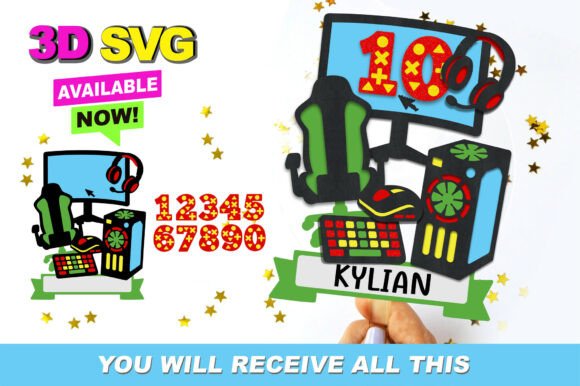 Pc Gamer Cake Topper 3D SVG: Elevating Digital Celebrations