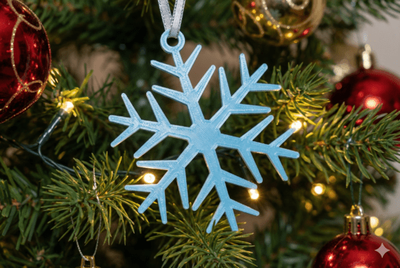 Snowflake Hanging Tree Ornament Design: Bringing Winter Magic to Your Home