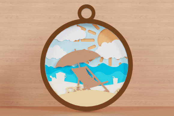 Summer Circular 3D SVG Craft Guide