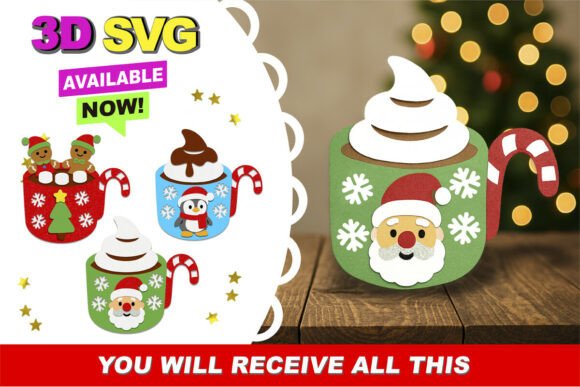 Transform Your Holiday Crafts with a Christmas Mug 3D SVG