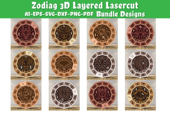 Unlocking Cosmic Creativity: The Art of Zodiac 3D Layered Lasercut Designs